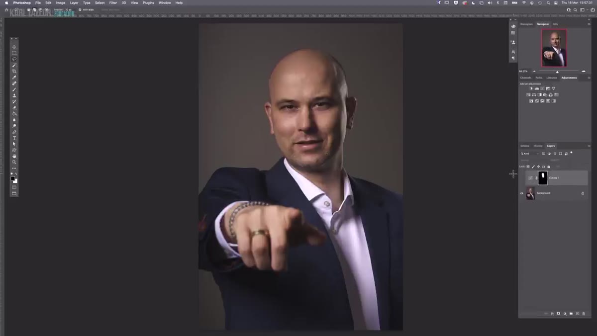 Viewer attention drawn to hand instead of face in portrait shot