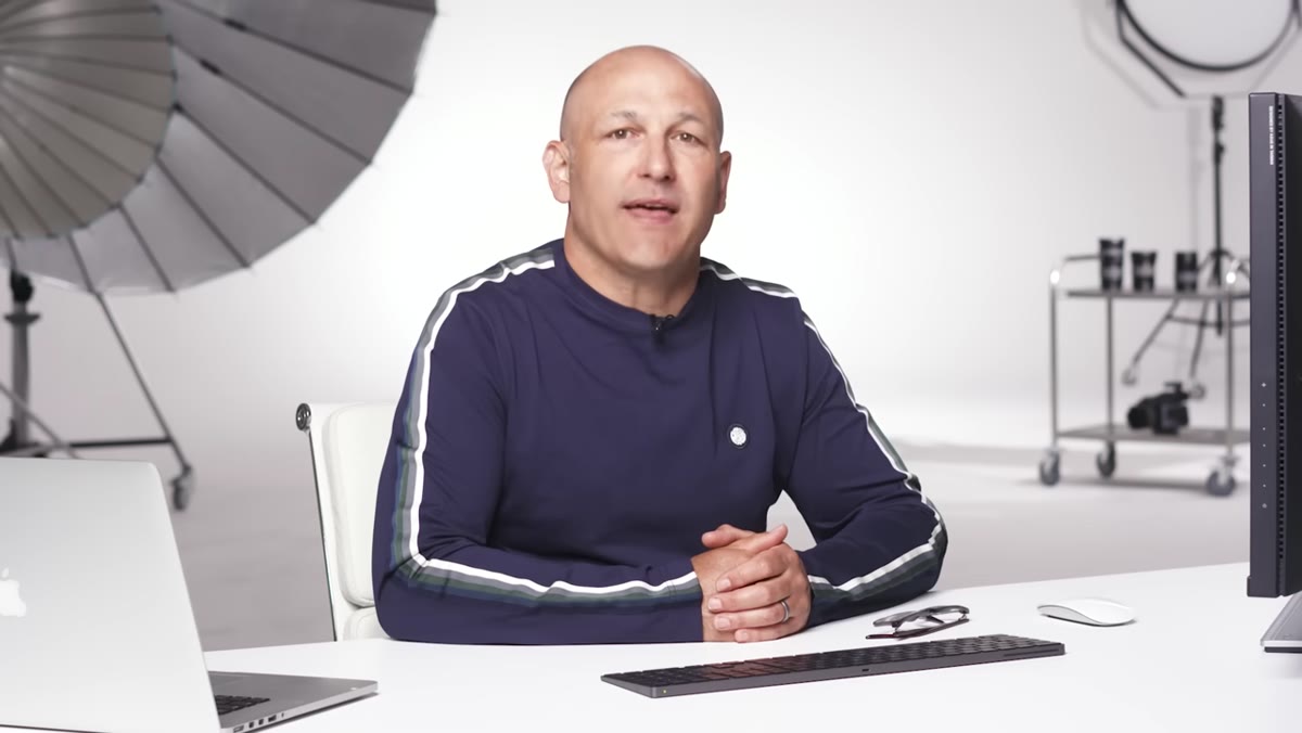 Subject standing straighter with posture correction demonstrated