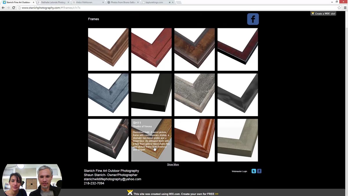 Tony and Chelsea confused by framed images on the site with no explanation or clickable action