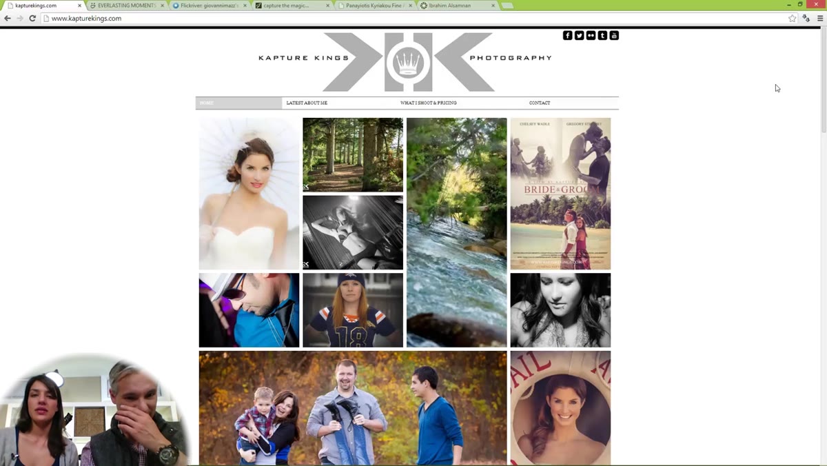 Homepage of Capture Kings portfolio redesign on screen