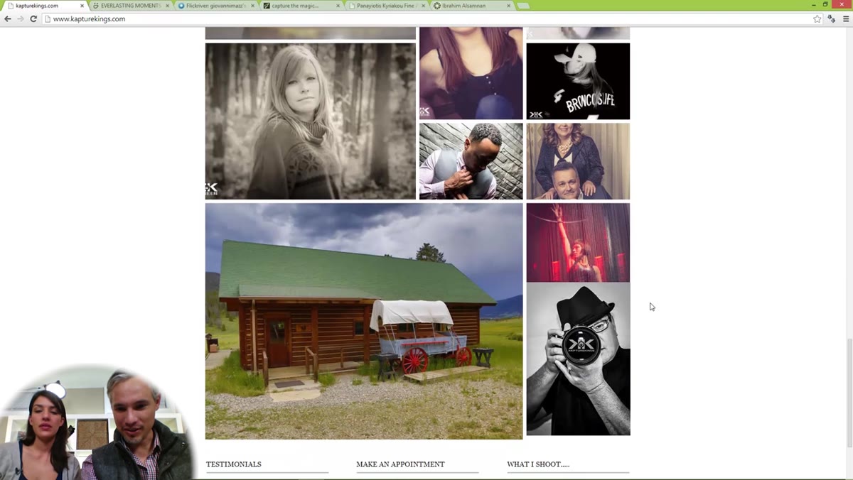 Capture Kings about page showing photographer&rsquo;s own portrait