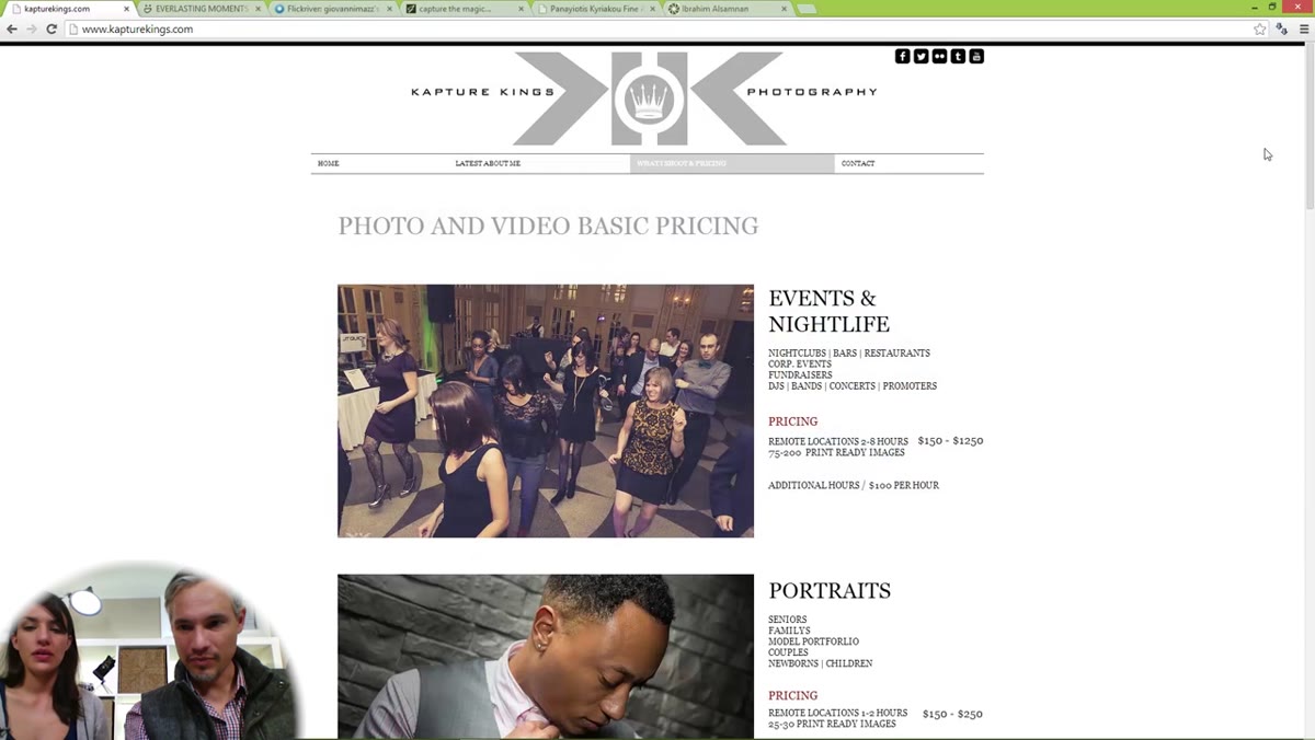 Pricing section visible in Capture Kings navigation menu